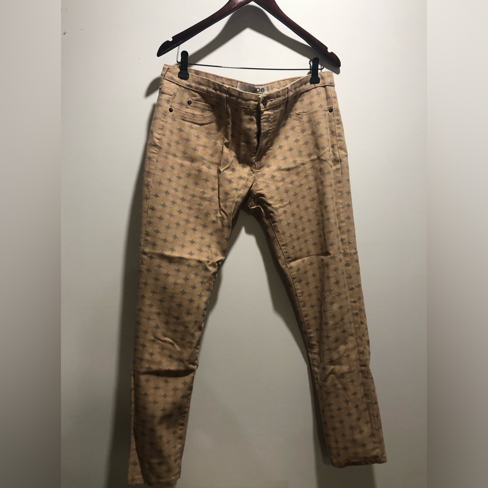 Womens Tan Patterned Pants